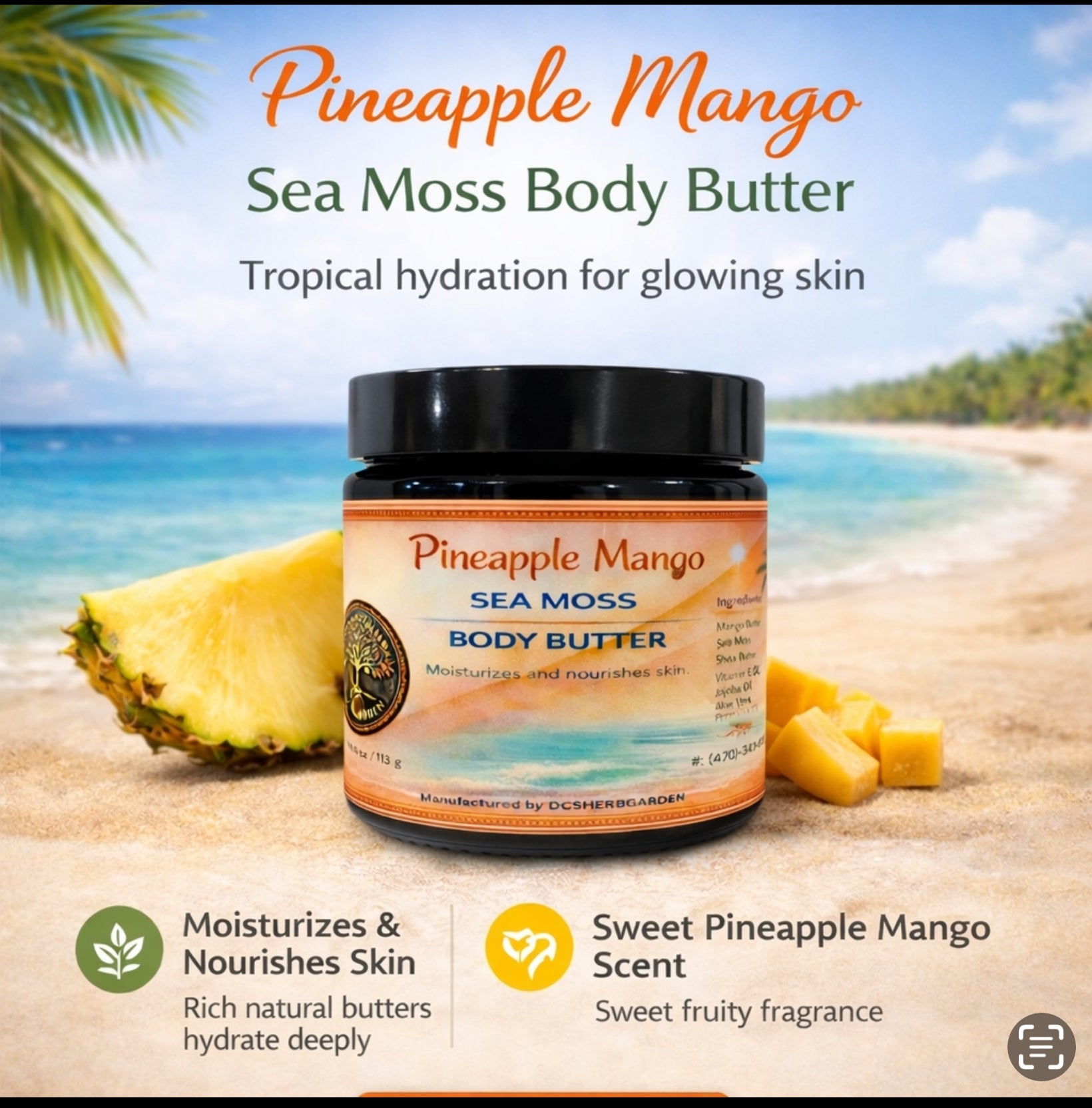 Sea Moss Body Butter "Pineapple Mango"